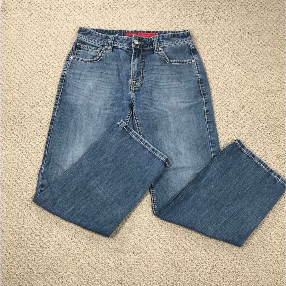 Rock & Roll Denim Mens Double Barrel Relaxed Straight‎ Leg Jeans Blue